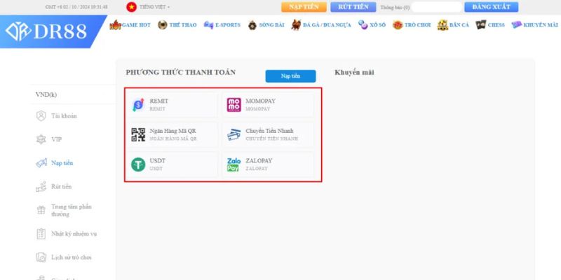 Điều kiện để rút tiền Dr88